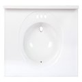 Arstar Inc. Arstar Standard Cultured Marble Bathroom Sink 37 in. W X 22 in. D White A223710113C1-3